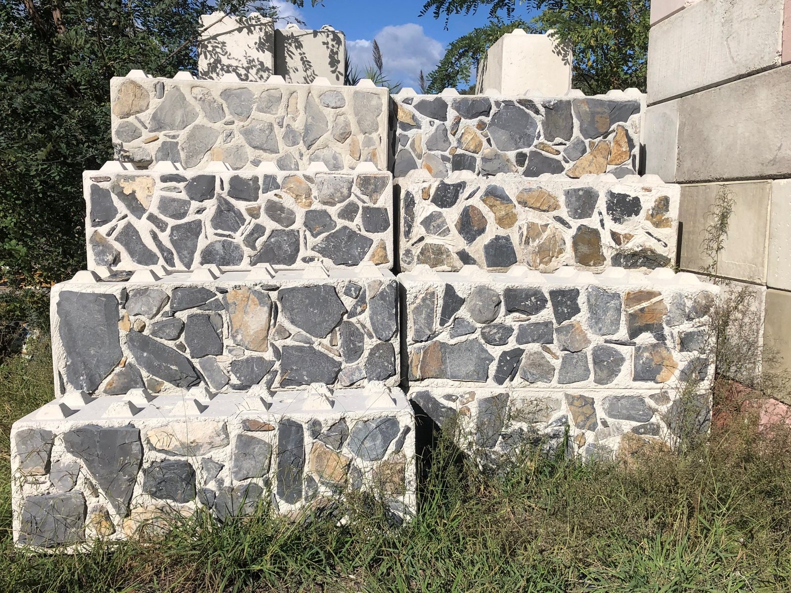 Lego Block rivestiti in pietra